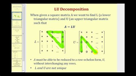 De nition (LU factorization) Let A be an n n matrix. . Lu factorization calculator